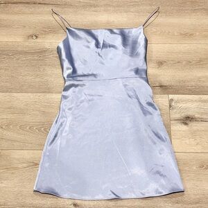 Topshop Satin Light Blue Dress Size 4